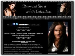 http://www.diamonddusthairextensions.co.uk website
