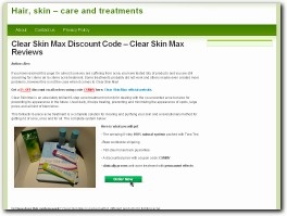 http://www.hairskincaretreatments.com/clear-skin-max-discount-code-review-clear-skin-max.html website
