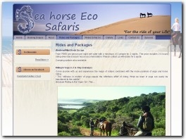 http://www.seahorseecosafaris.co.za/rides-and-packages website