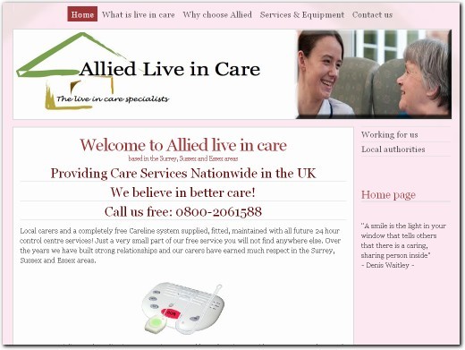 http://www.alliedliveincare.co.uk/ website