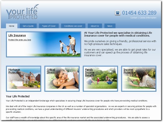 http://www.yourlifeprotected.co.uk/ website