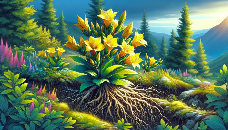 Yellow Gentians Gains: The Root for Digestive Aid