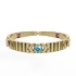Miami Deco Yellow Gold Topaz Pink Tourmaline Diamond Bracelet
