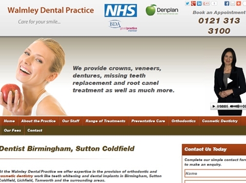 https://www.walmleydental.co.uk/ website