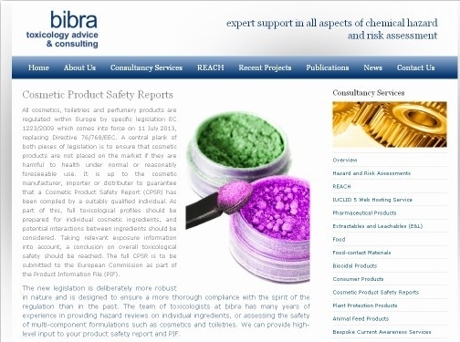 https://www.bibra-information.co.uk/industries/consumer-products website