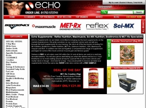 https://www.echosupplements.com website