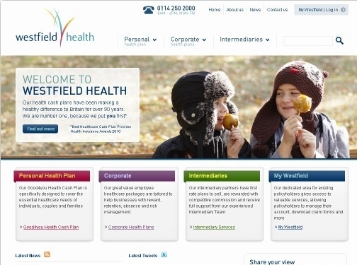 https://www.westfieldhealth.com/ website